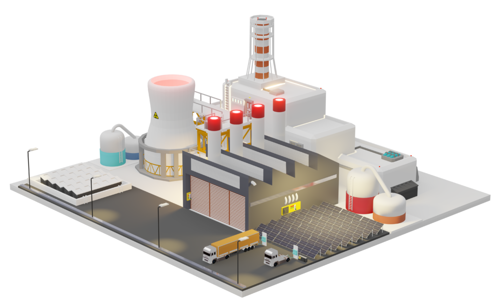 vecteezy industrial plant with solar panels png ev charging 10833975
